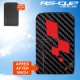 Sticker for 3 buttons Key RENAULT SPORT carbon look with red RS-logo