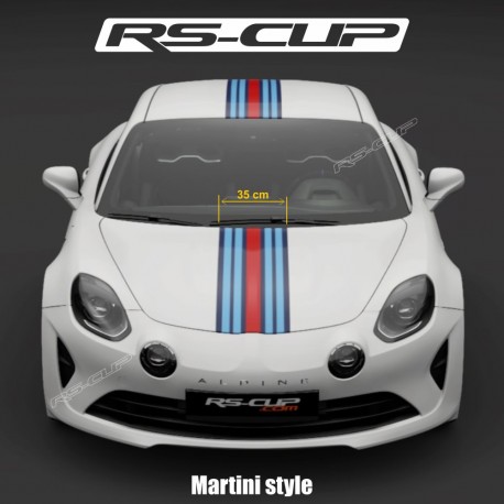 Triple stripe wide 27 cm sticker decal  for ALPINE A110 A110S PURE LEGEND