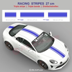 Kit sticker triple bandes 27 cm de large pour ALPINE A110