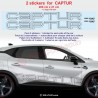 CAPTUR OUTLINE decals for Renault Captur 1 and 2