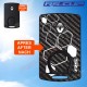 Sticker Clé 4 boutons RENAULT SPORT look carbone et losanges blanc