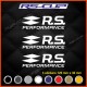 3 decals RS PERFORMANCE RENAULT SPORT