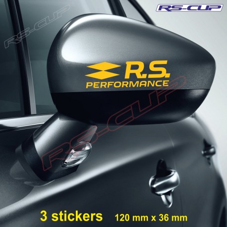 3 decals RS PERFORMANCE RENAULT SPORT